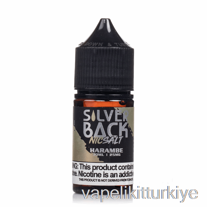 Vape Kalem Vape Mate Harambe - Gümüş Sırtlı Meyve Suyu Co. Tuzlar - 30ml 25mg